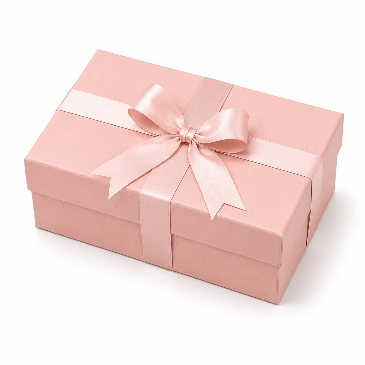 Geschenkbox 30 x 20 x 10 cm aus Karton Rosa mit Satinschleife