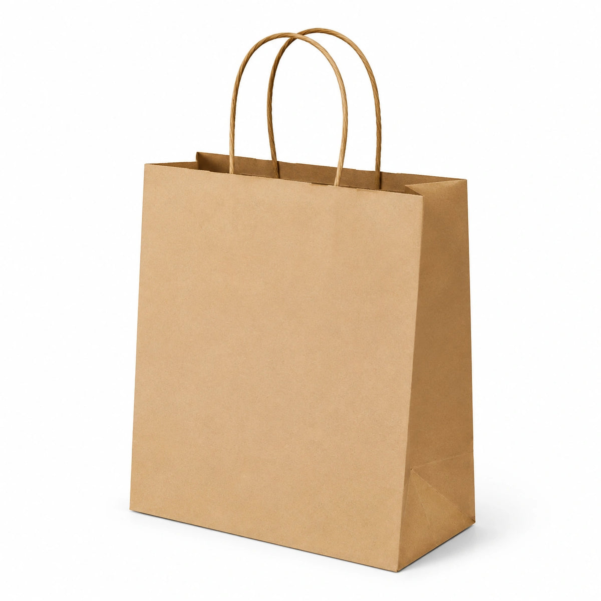 Papiertüte 26 x 12 x 32 cm Kraftpapier Braun mit Kordelhenkeln für Geschenke